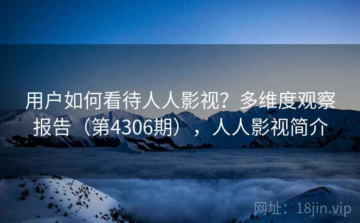 用户如何看待人人影视？多维度观察报告（第4306期），人人影视简介
