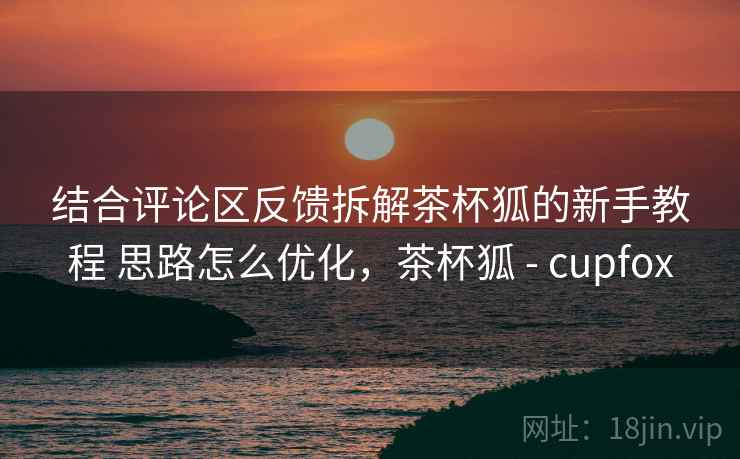 结合评论区反馈拆解茶杯狐的新手教程 思路怎么优化，茶杯狐 - cupfox