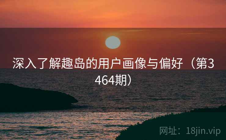 深入了解趣岛的用户画像与偏好（第3464期）