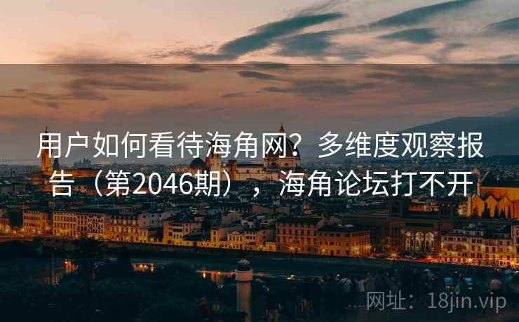 用户如何看待海角网？多维度观察报告（第2046期），海角论坛打不开