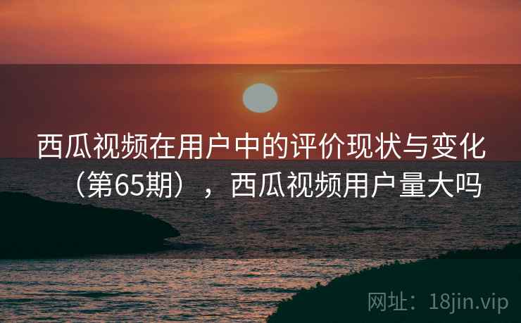 西瓜视频在用户中的评价现状与变化（第65期），西瓜视频用户量大吗